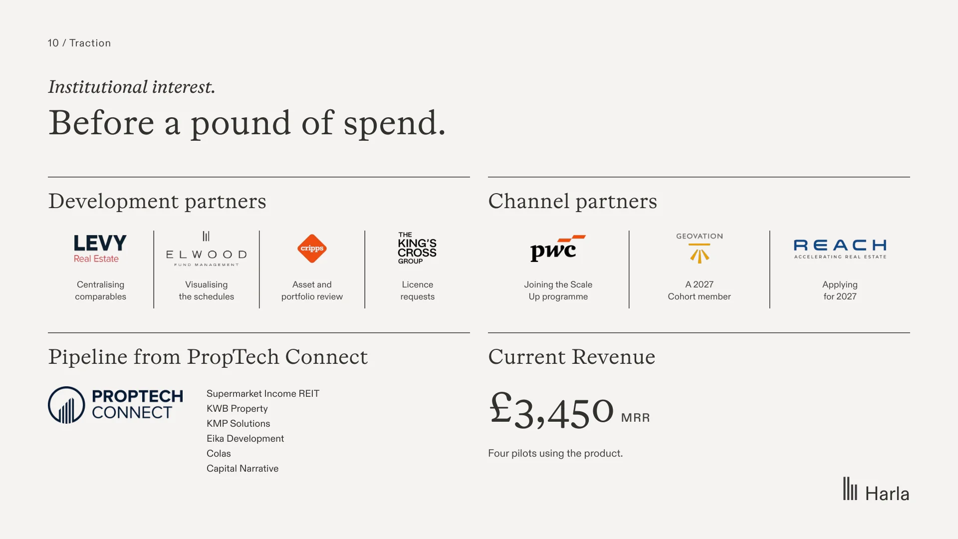 Pitch deck, page 10 of 14